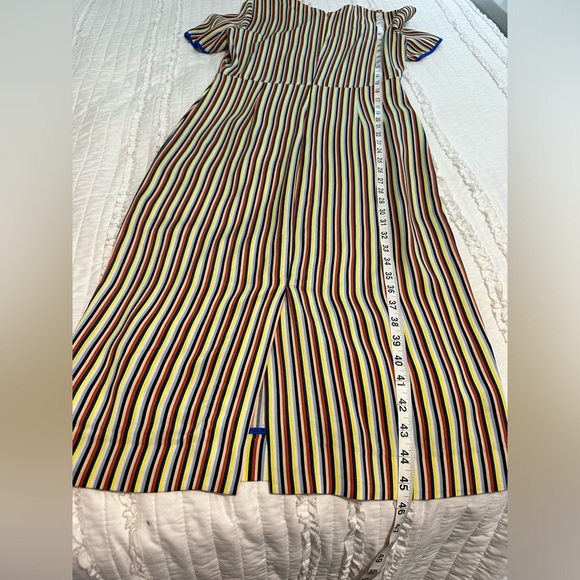 Vintage DVF Diane Von Furstenberg Retro Mod Rainbow Strior Sheath Dress MIDI 8 - Picture 8 of 11